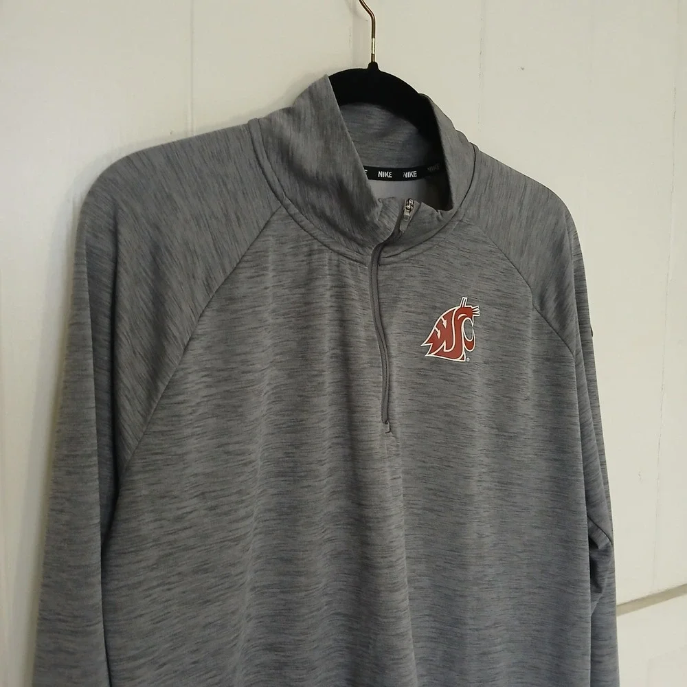 Washington State Cougars Nike Top Dri-Fit Pacer Half Zip Women's XL Gray Heather